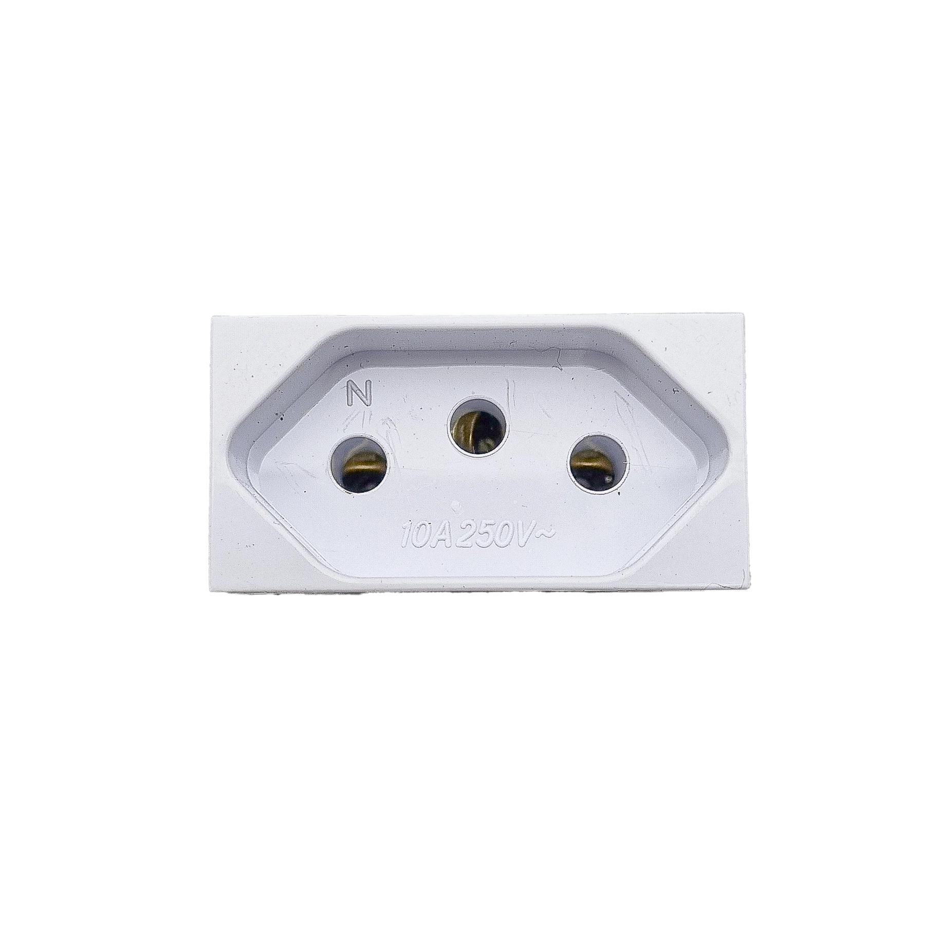 Módulo 1 Tomada 2P + Terra 10A Branco Ritz Dicompel