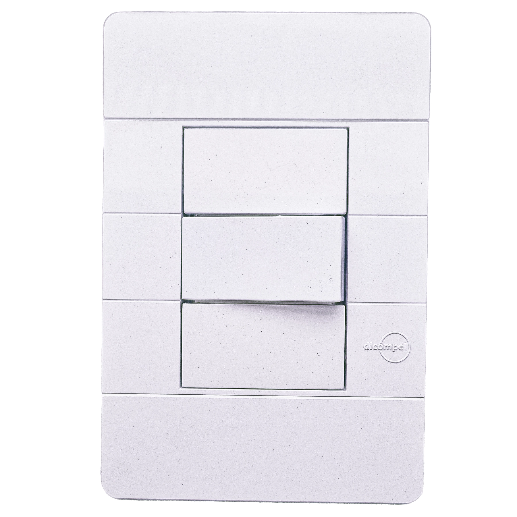 Conjunto Interruptor Simples 4x2 10A Branco Horizontal Ritz Dicompel