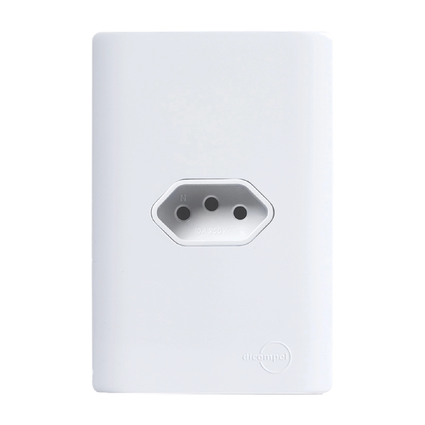 Conjunto 1 Tomada Energia 20A 4x2 Branco Novara Dicompel