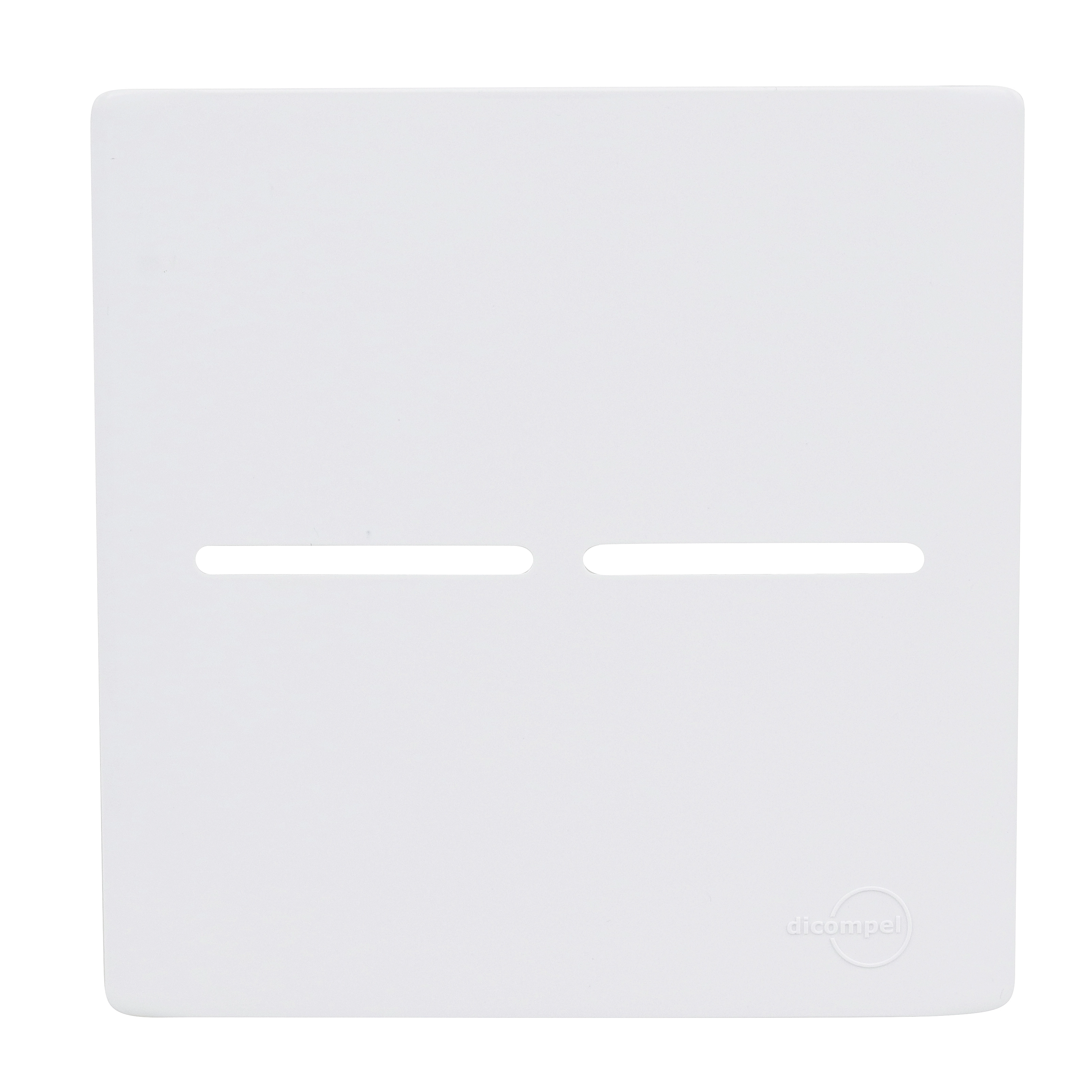 Placa 4X4 para 2 Interruptores Branco Novara Dicompel