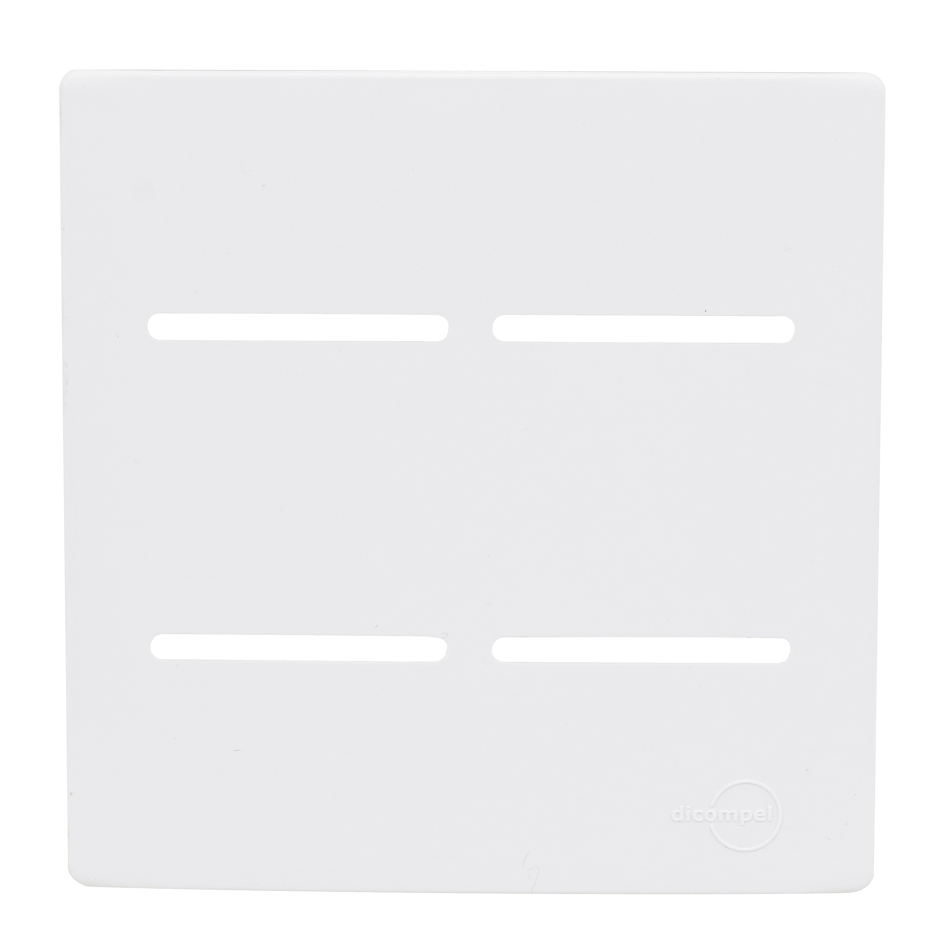 Placa 4X4 para 4 Interruptores Branco Novara Dicompel
