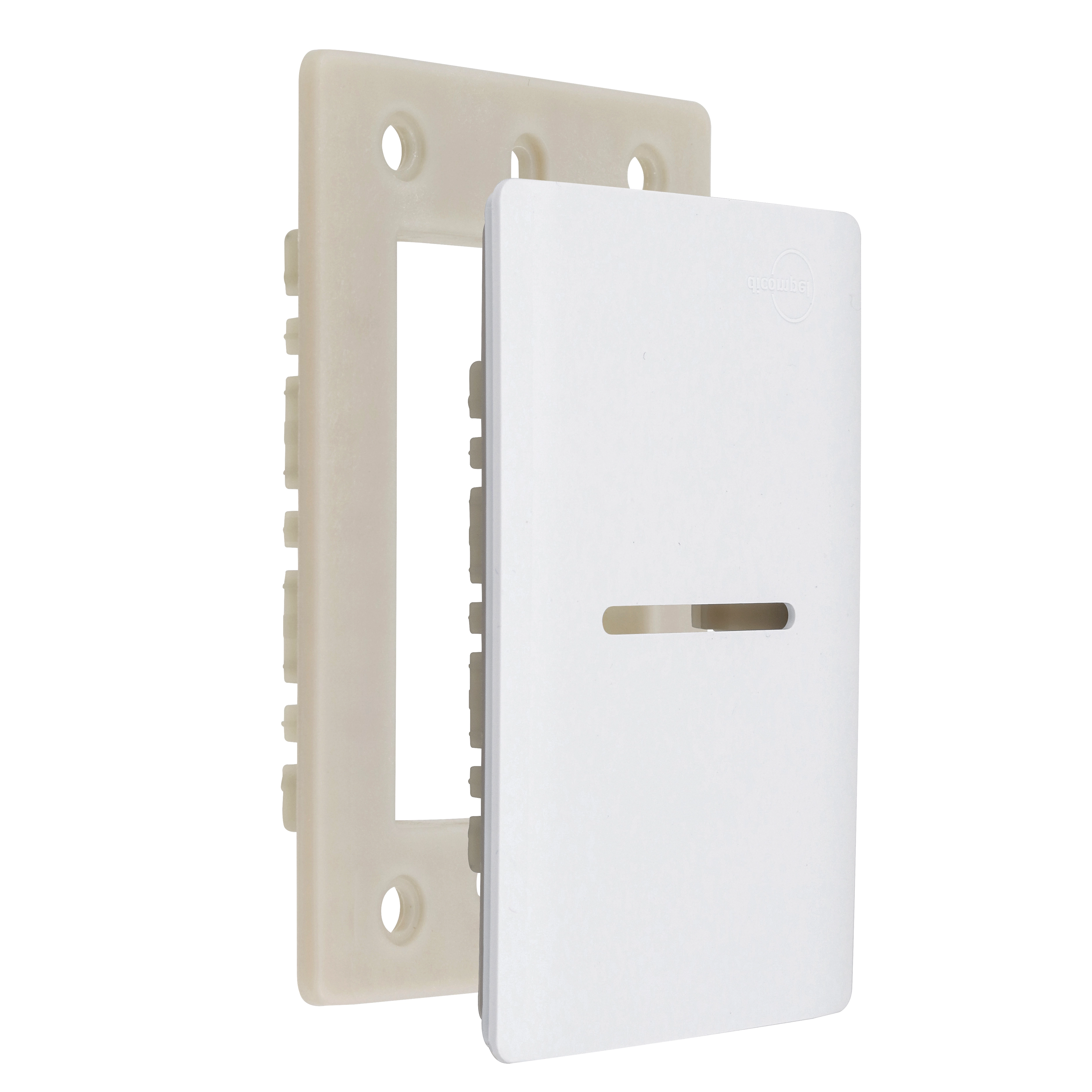 Placa com Suporte 4X2 1 Interruptor Branco Novara Dicompel