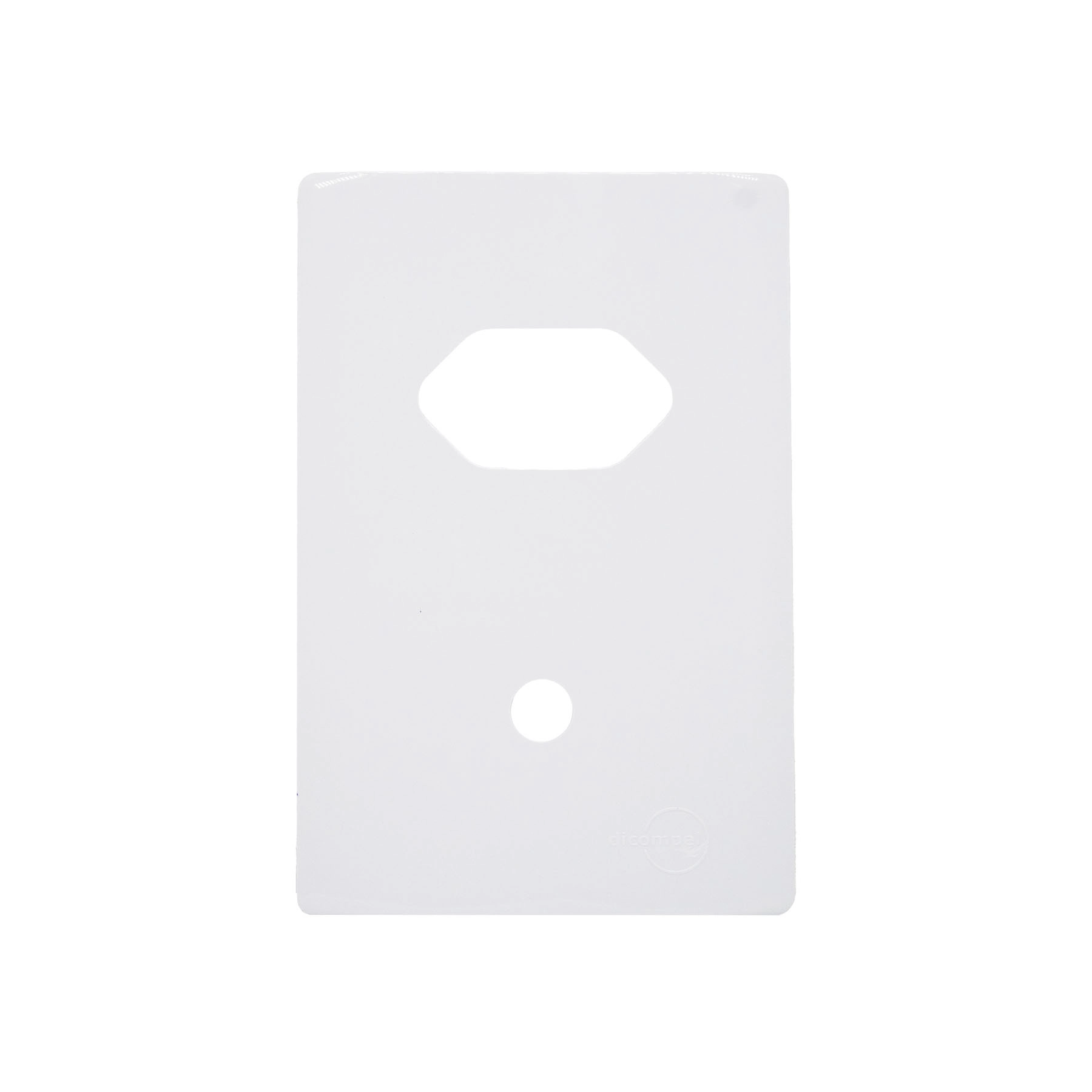 Placa com Suporte 4X2 para 1 Tomada + 1 Furo Branco Novara