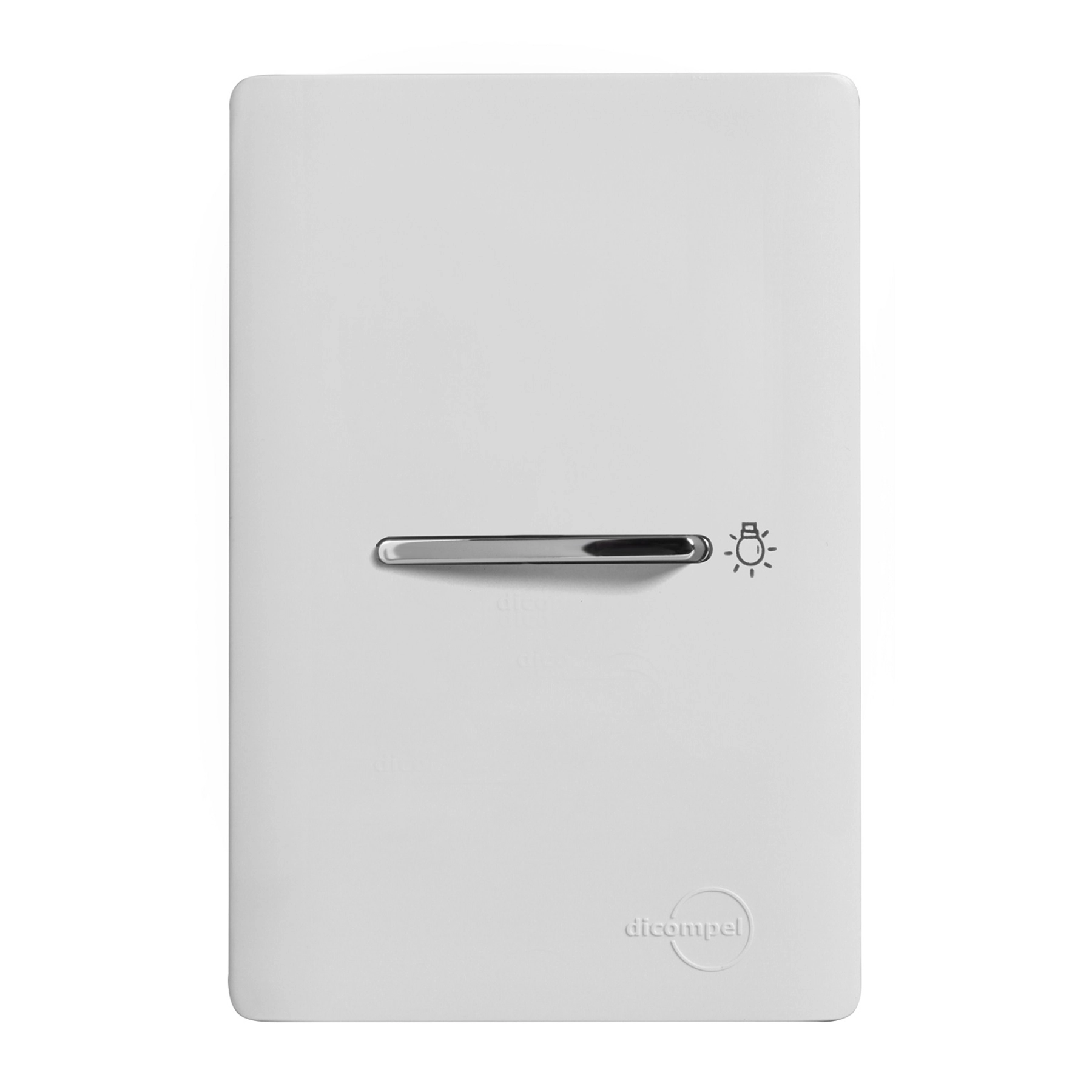 Conjunto Pulsador para Minuteria Cromado Placa 4x2 Branco Dicompel