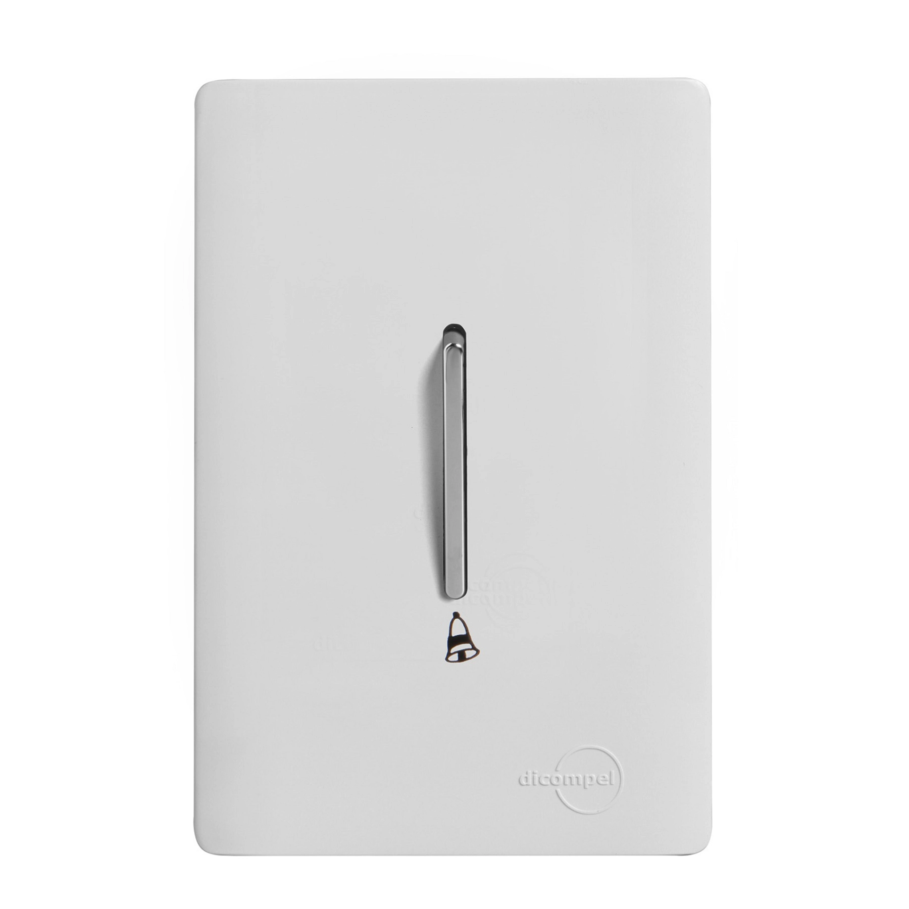 Conjunto Pulsador para Campainha Cromado 4x2 Branco Dicompel