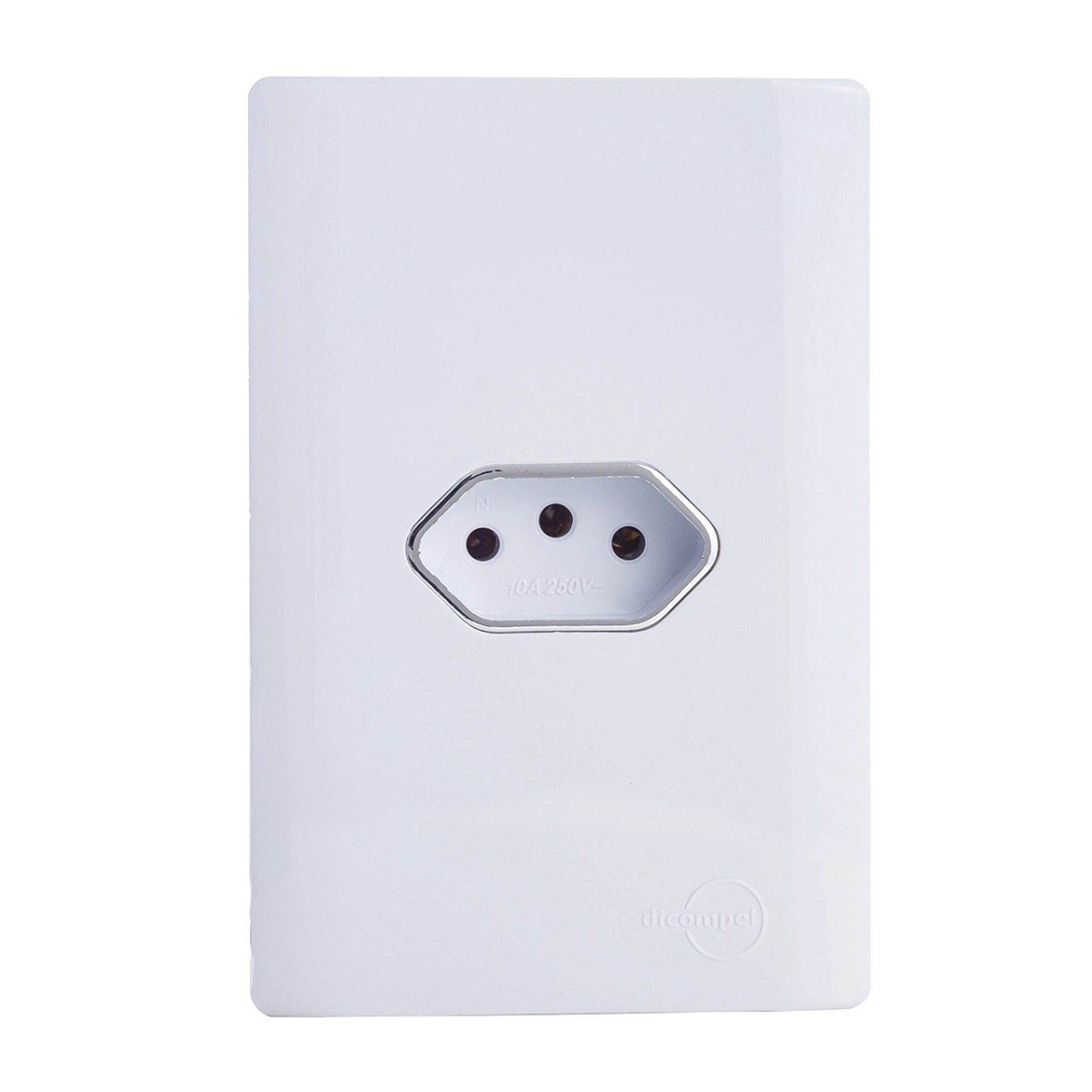 Conjunto 1 Tomada Energia 20A 4x2 Branco Novara Dicompel