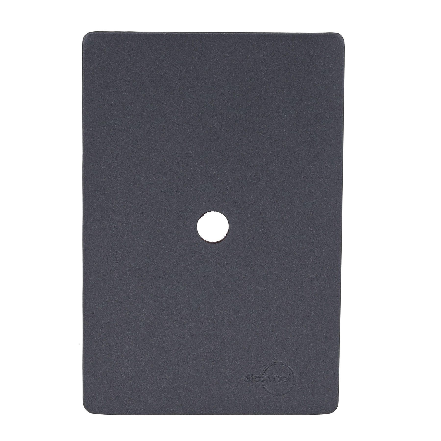 Placa 4X2 com Furo Preto Grafite Novara Dicompel