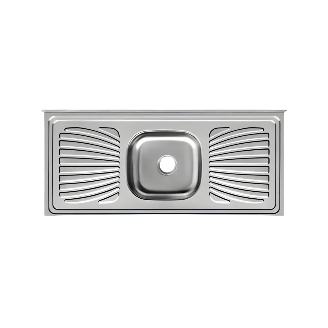 Pia De Cozinha 100% Inox Com Cuba Em Inox Embutida 55x100cm  Inox