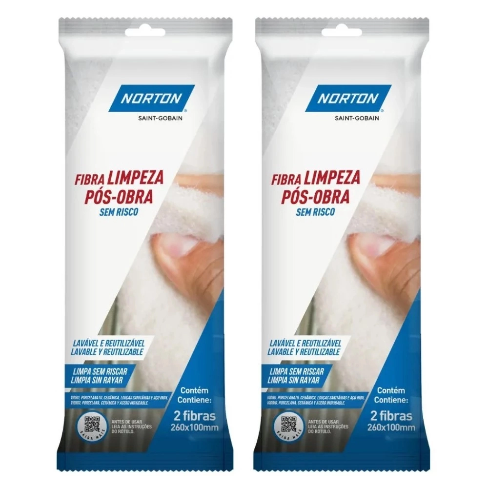 Kit 4 Esponja Super Fibra Limpeza Sem Risco Bucha Branca