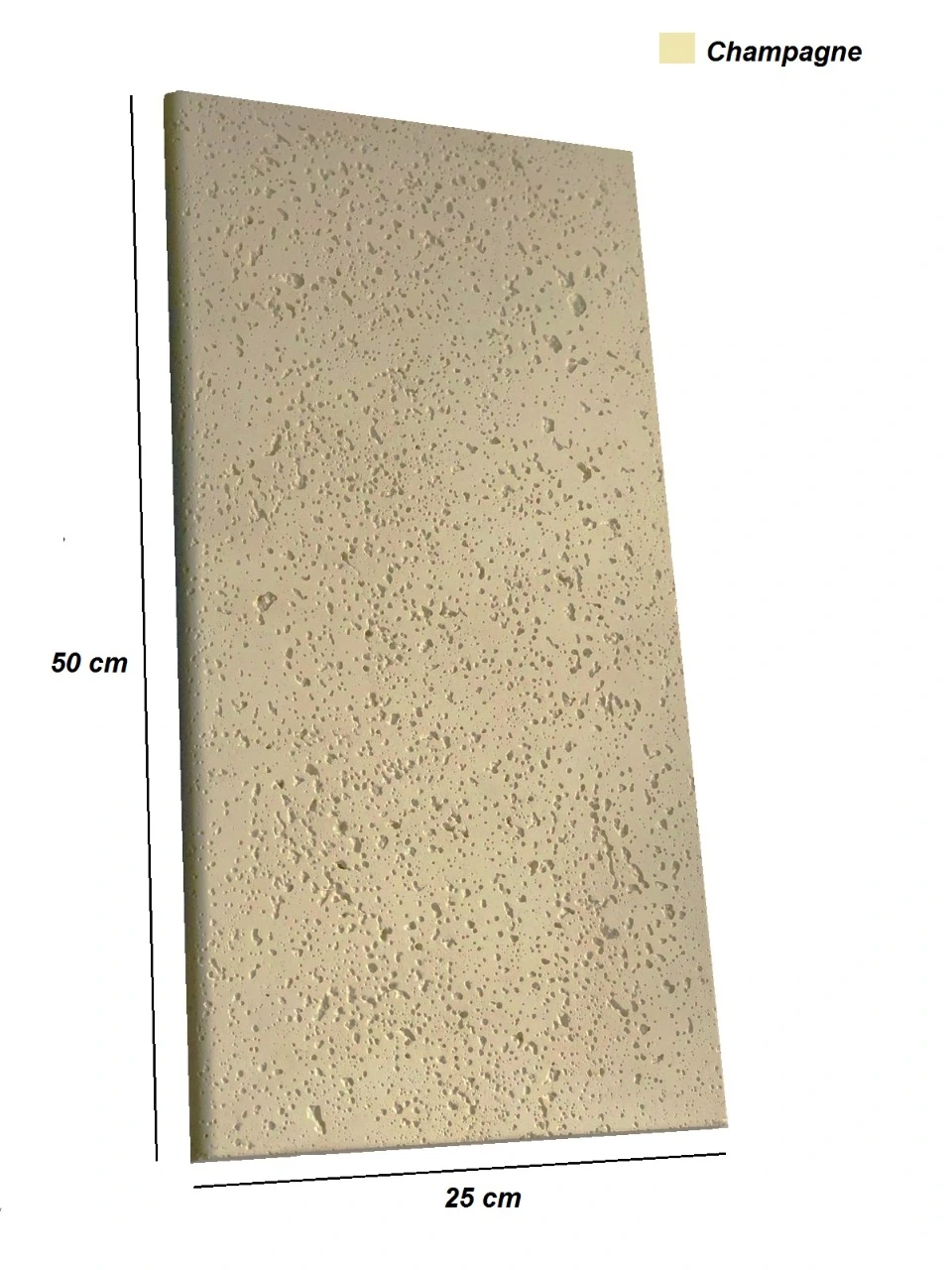Borda Piscina Atérmica E Antiderrapante 50x25x1,5cm Champagne - KIT C/8 unidades