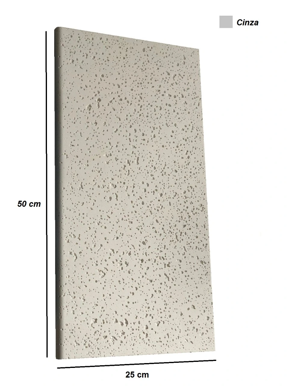 Borda Piscina Atérmica E Antiderrapante 50x25x1,5cm Cinza - KIT C/8 unidades