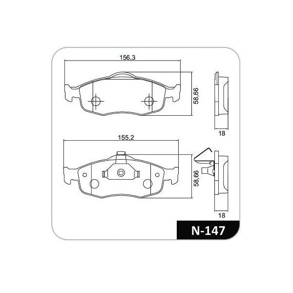 Pastilha de Freio Dianteira FORD MONDEO - COBREQ N147