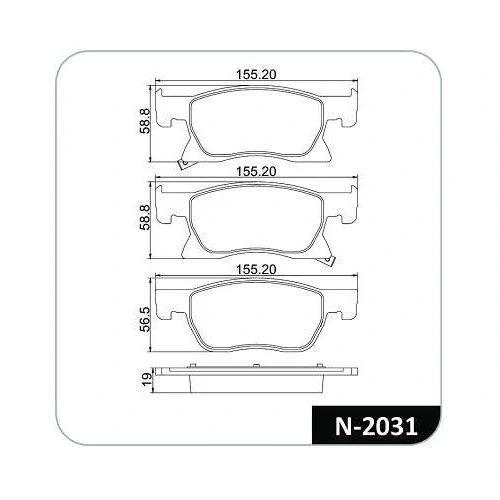 Pastilha de Freio Dianteira CHEVROLET - GM CRUZE - COBREQ N2031