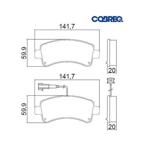 Pastilha de Freio Traseira Sistema Brembo - COBREQ N2068