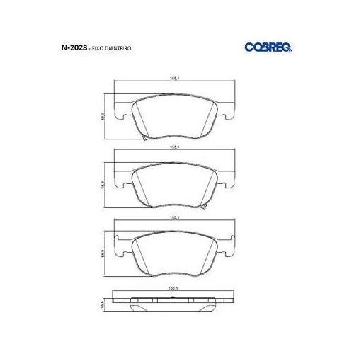 Pastilha de Freio Dianteira HONDA CIVIC/HRV - COBREQ N2028