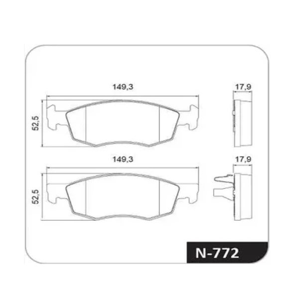 N 772 Pastilha De Freio Dianteira