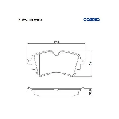 Pastilha de Freio Traseira - COBREQ N2071