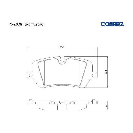 Pastilha de Freio Traseira LAND ROVER DISCOVERY/RANGE ROVER - COBREQ N2078