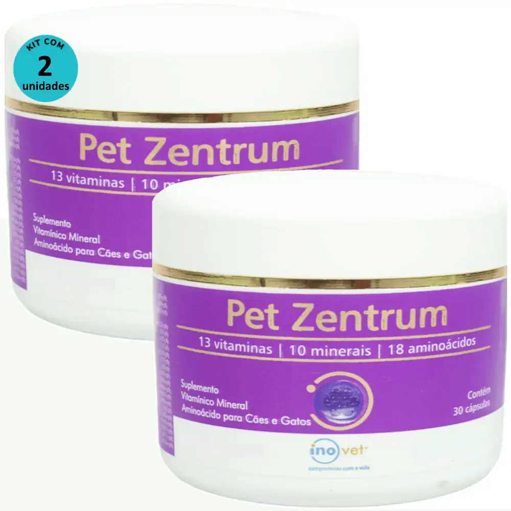 PET ZENTRUM SOFT GEL COM 30 CÁPSULAS PARA CÃES E GATOS KIT COM 2