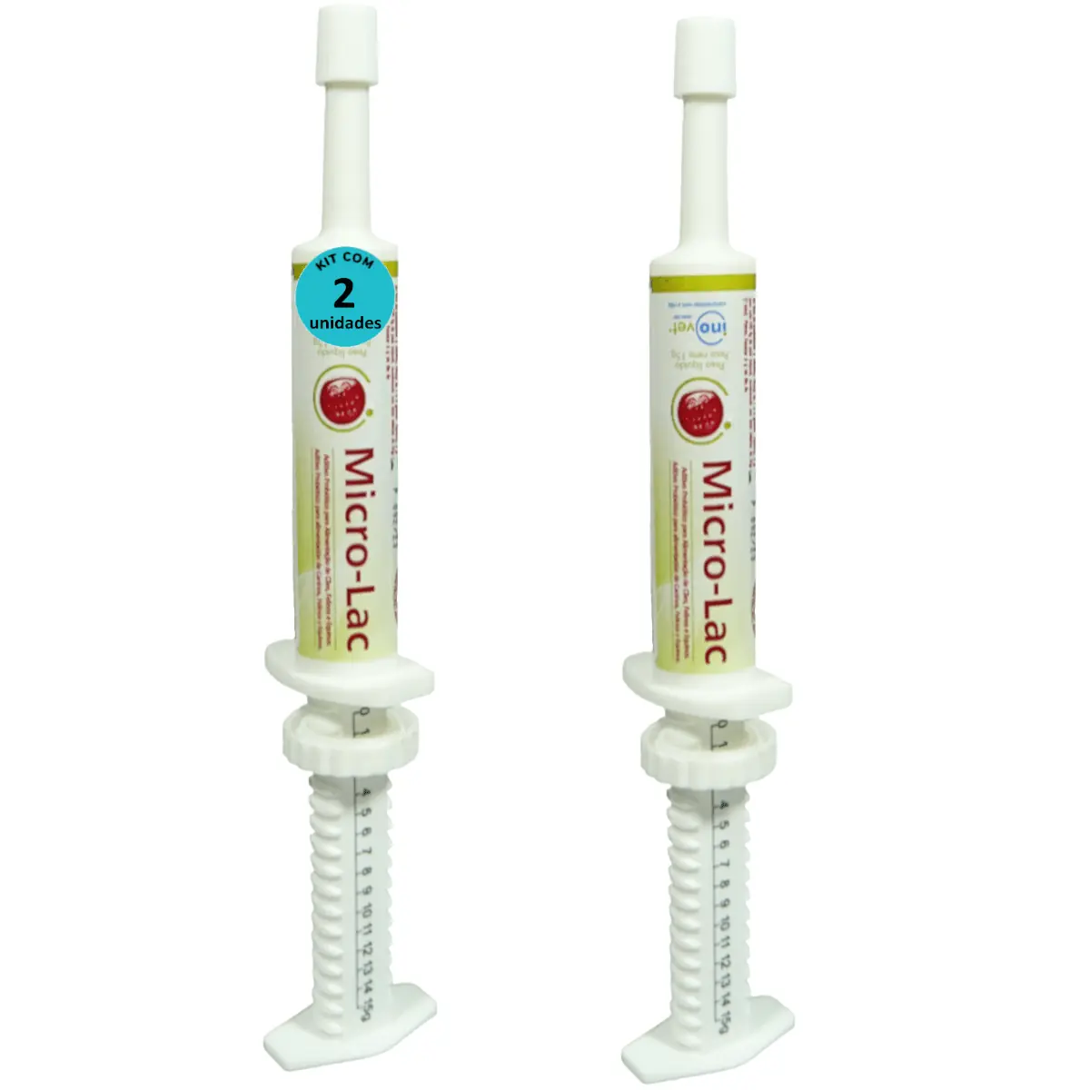 Micro - Lac Aditivo Probiótico Para Cães Gatos Equínos 15g Kit Com 2
