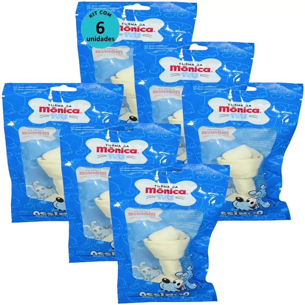 Osso Nó 6-7 Turma da Mônica Pets Contém 1 unidade Kit Com 6