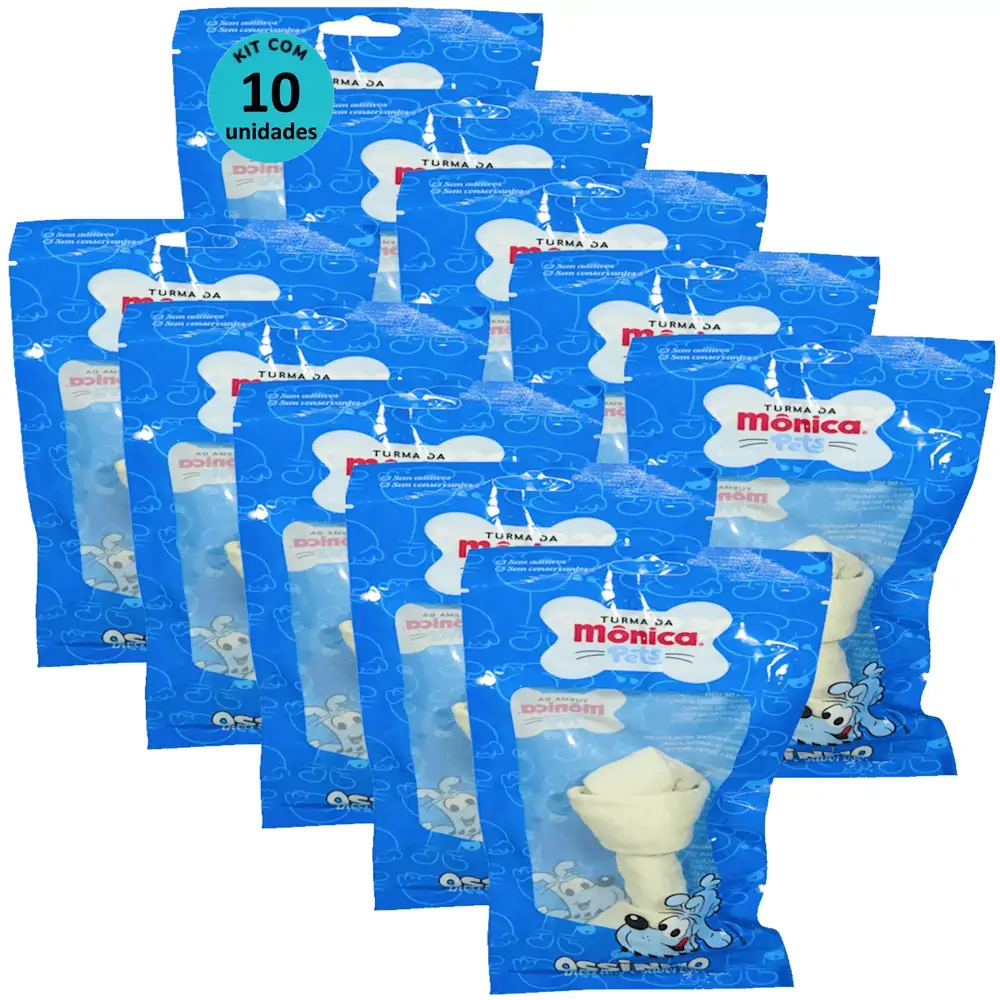 Osso Nó 6-7 Turma da Mônica Pets Contém 1 unidade Kit Com 10