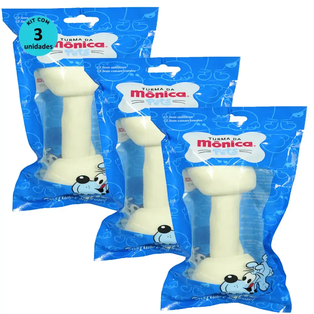 Osso Nó 8-9 Turma da Mônica Pets Contém 1 unidade Kit Com 3