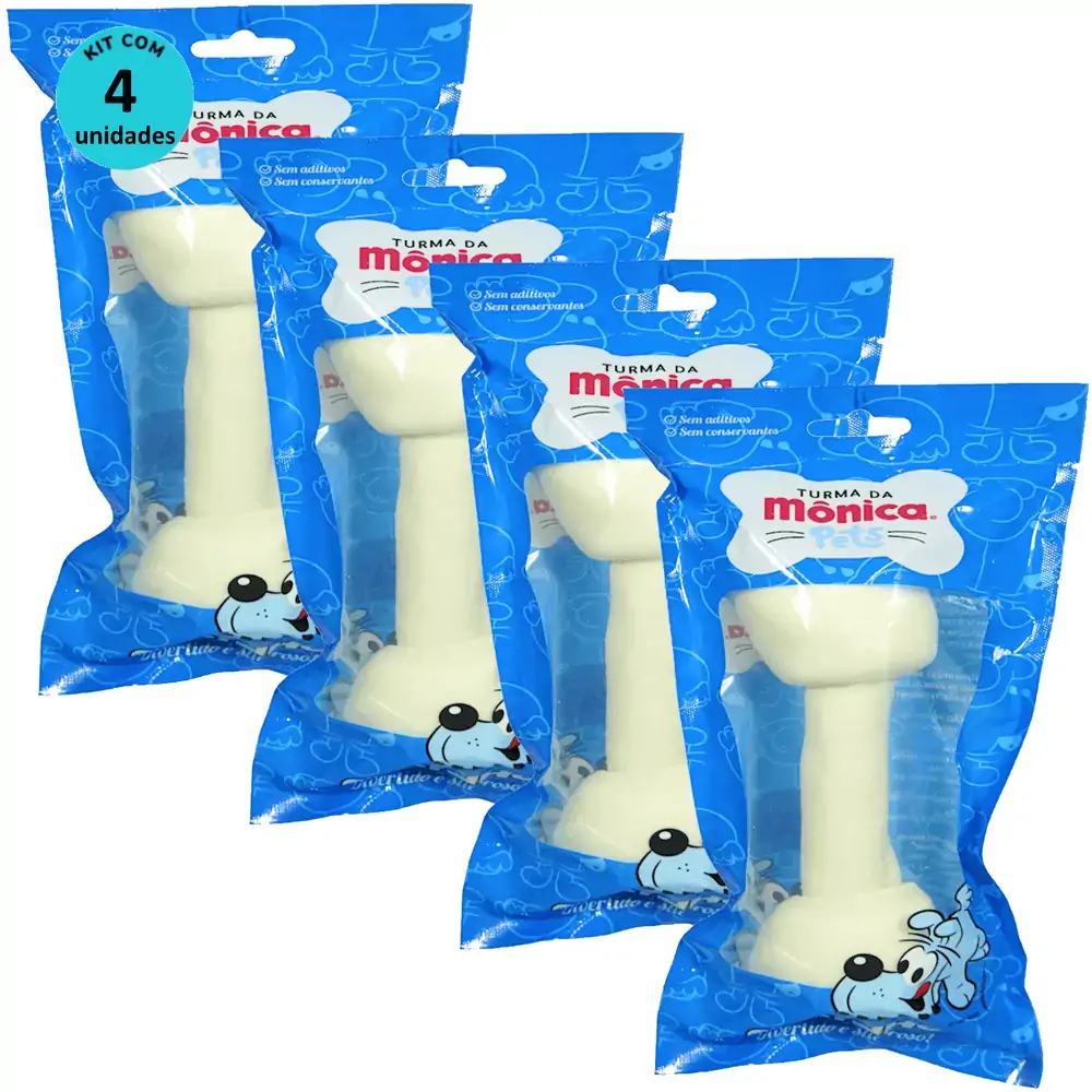 Osso Nó 8-9 Turma da Mônica Pets Contém 1 unidade Kit Com 4