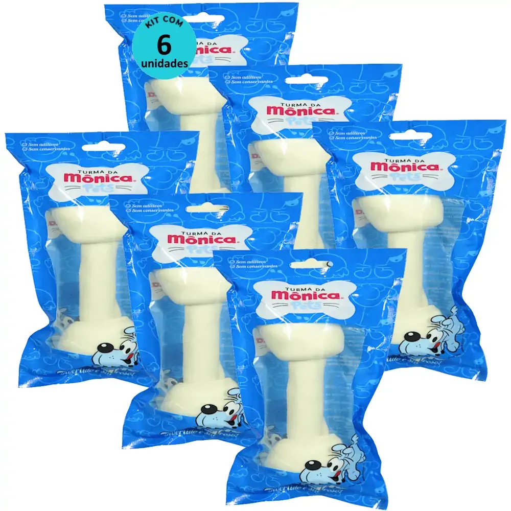 Osso Nó 8-9 Turma da Mônica Pets Contém 1 unidade Kit Com 6