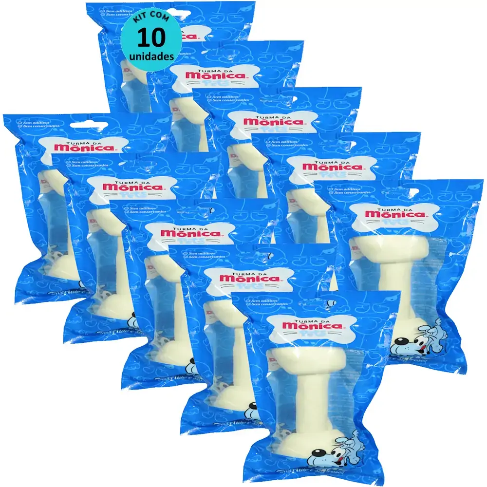 Osso Nó 8-9 Turma da Mônica Pets Contém 1 unidade Kit Com 10