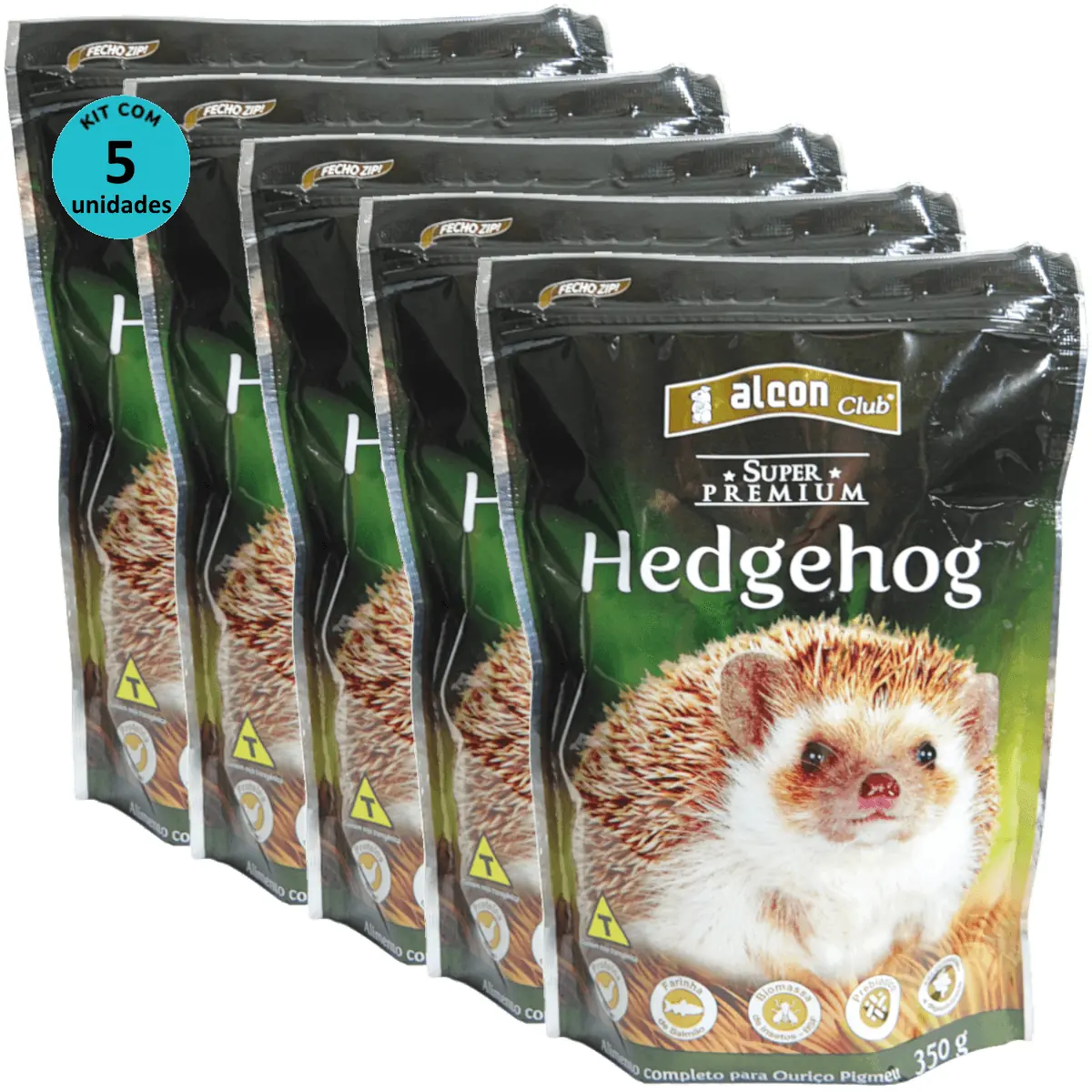 Alcon Club Hedgehog 350g Super Premium Para Ouriço Pigmeu Kit Com 5 unidades