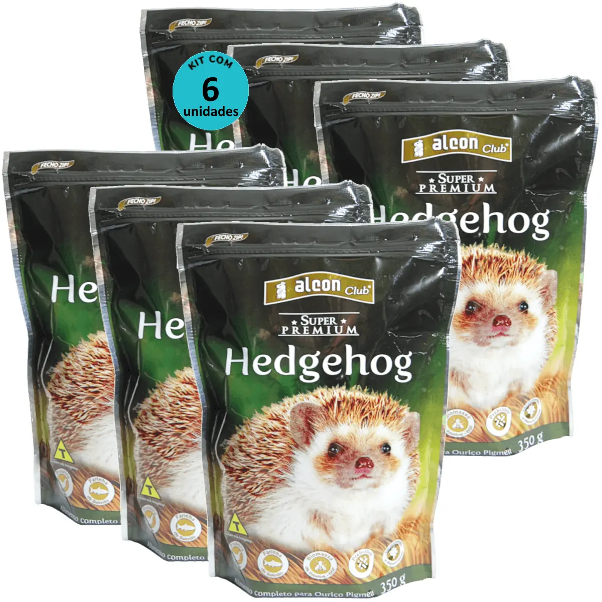 Alcon Club Hedgehog 350g Super Premium Para Ouriço Pigmeu Kit Com 6 unidades