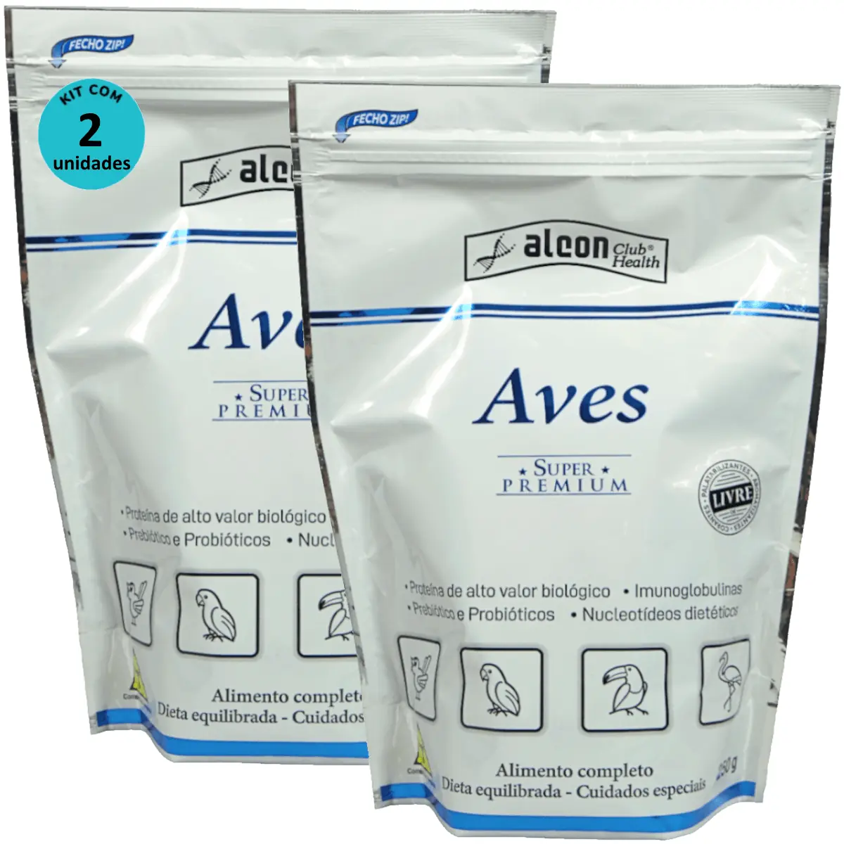 Alcon Club Health Aves 250g Super Premium Kit Com 2 unidades