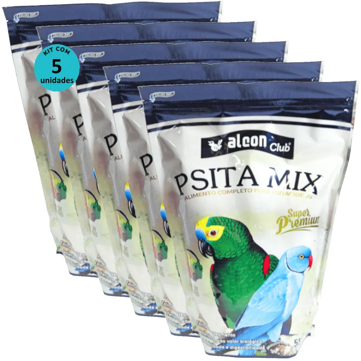 Alcon Club Psita Mix 550g Super Premium Para Psitacídeos Kit Com 5