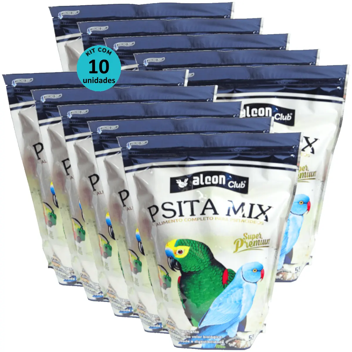 Alcon Club Psita Mix 550g Super Premium Para Psitacídeos Kit Com 10