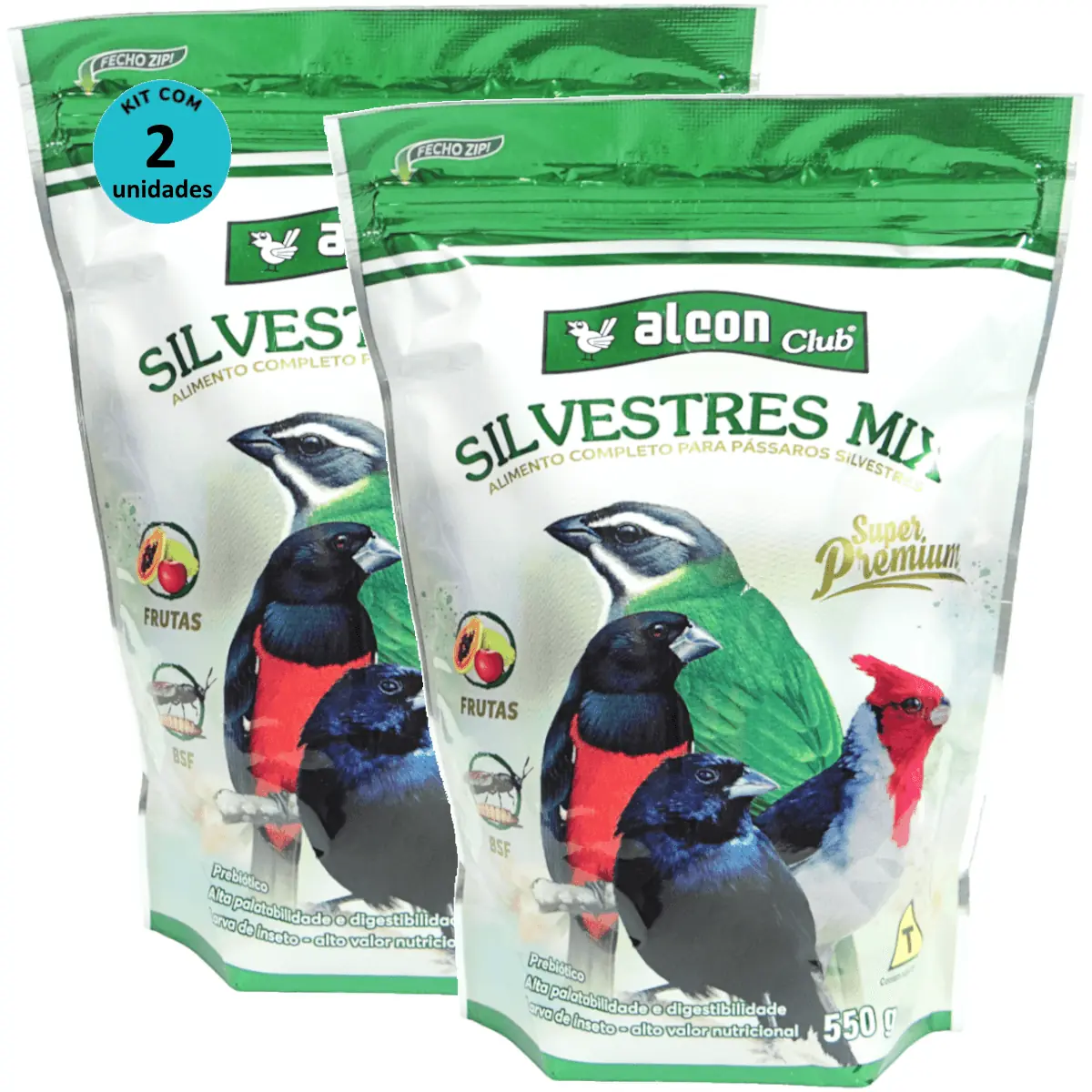 Alcon Club Silvestres Mix 550g Super Premium Kit Com 2 unidades