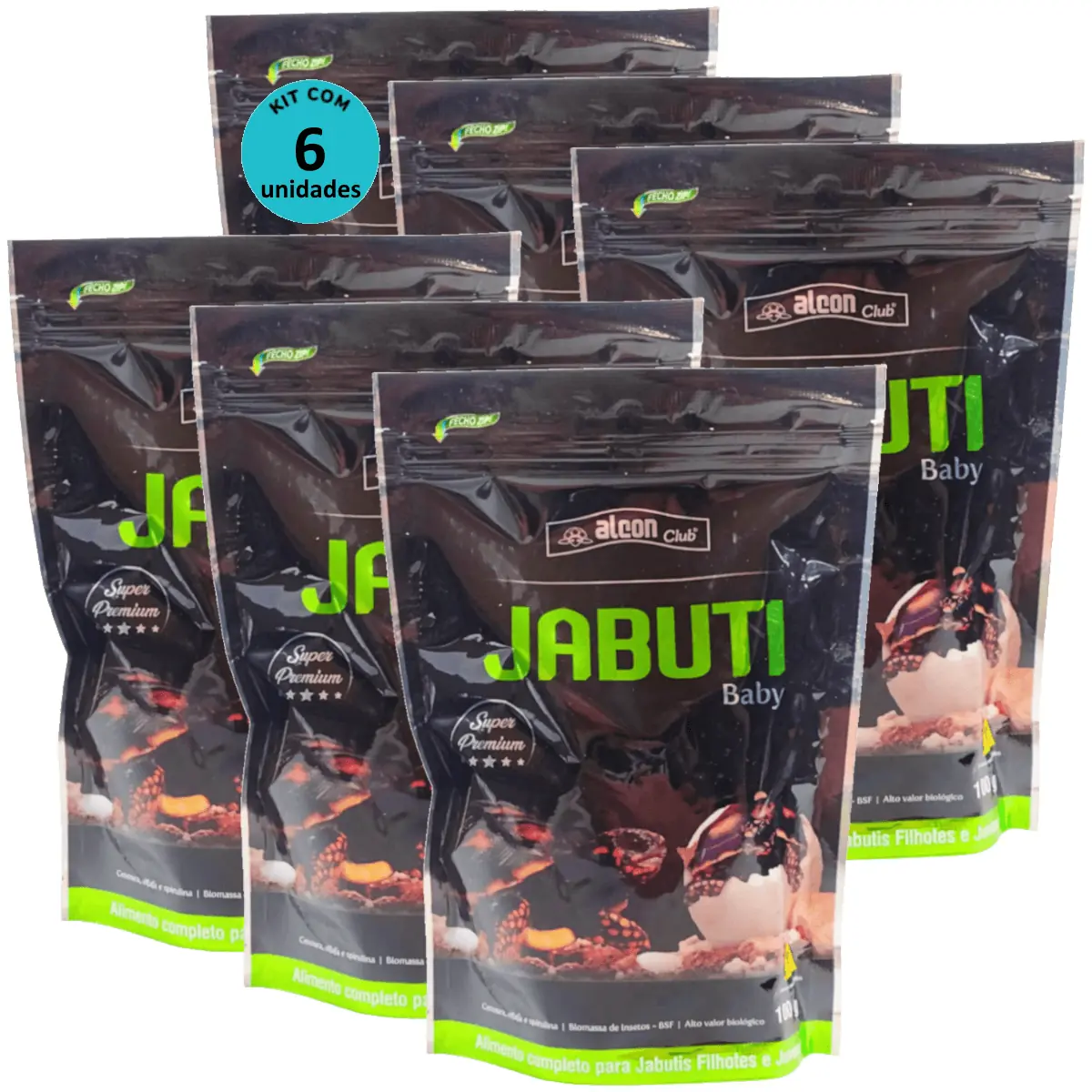 Alcon Club Jabuti Baby 100g Super Premium Kit Com 6 unidades