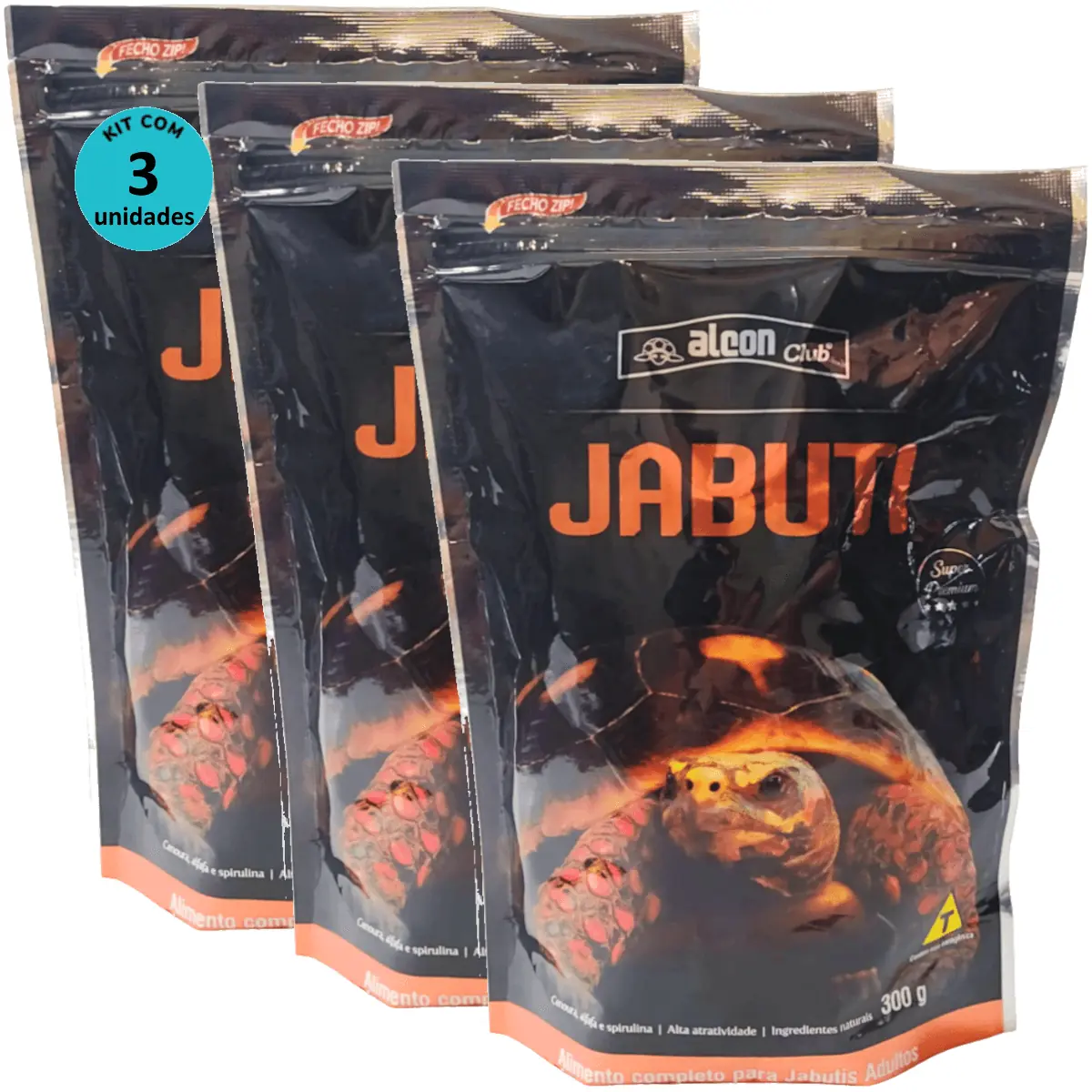 Alcon Club Jabuti Adulto 300g Super Premium Kit Com 3 unidades