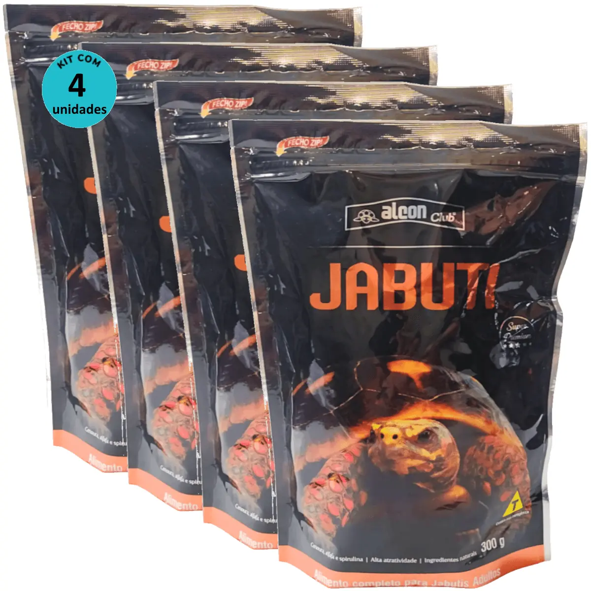 Alcon Club Jabuti Adulto 300g Super Premium Kit Com 4 unidades