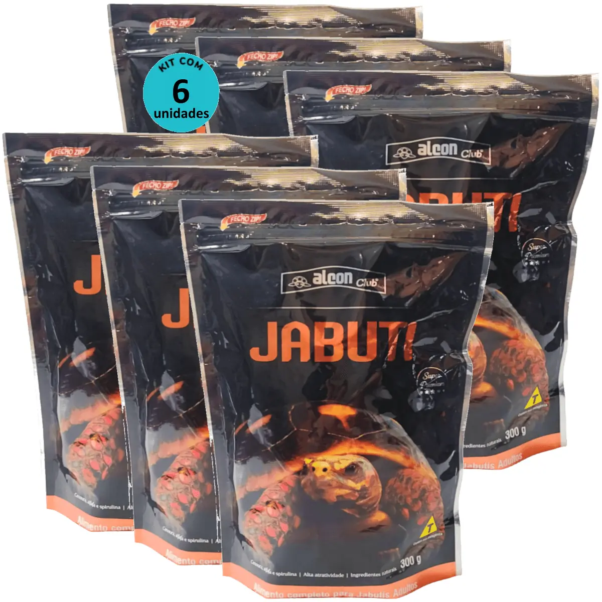 Alcon Club Jabuti Adulto 300g Super Premium Kit Com 6 unidades