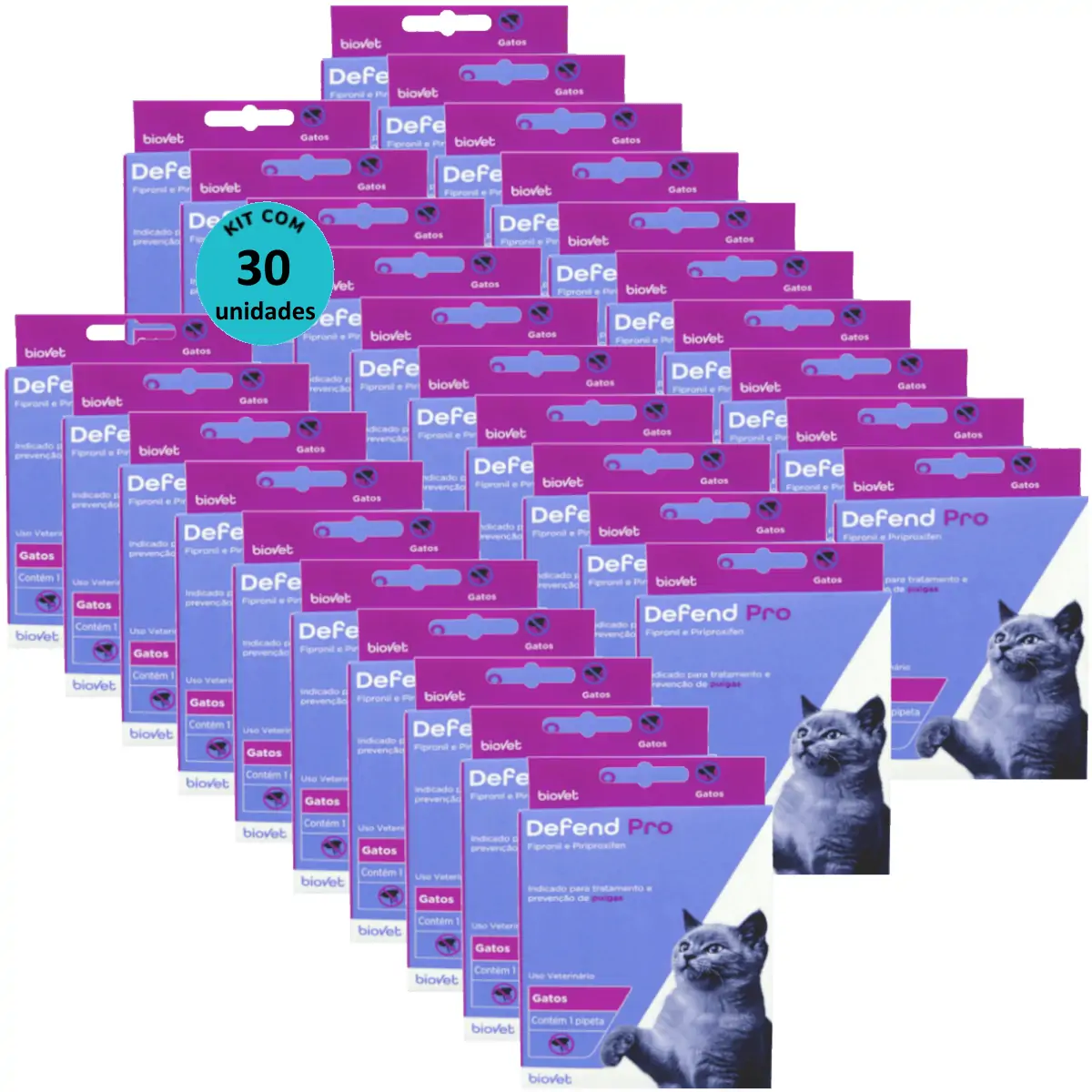 Defend Pro Gatos Biovet Kit Com 30