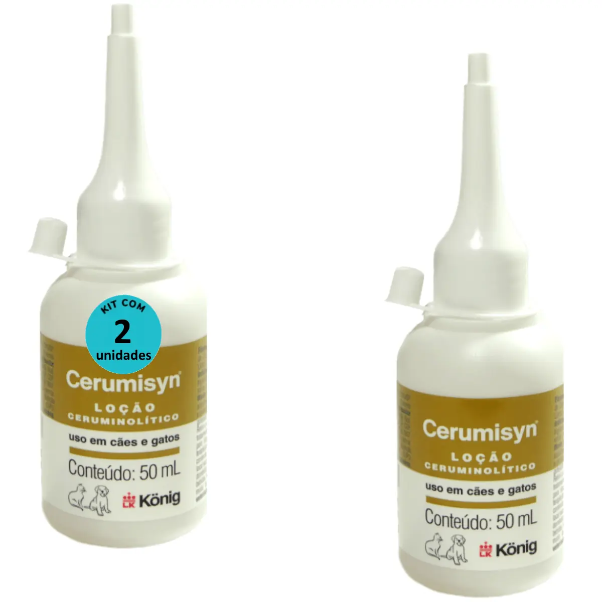 Cerumisyn 50ml Loção Ceruminolítico König Kit Com 2 unid