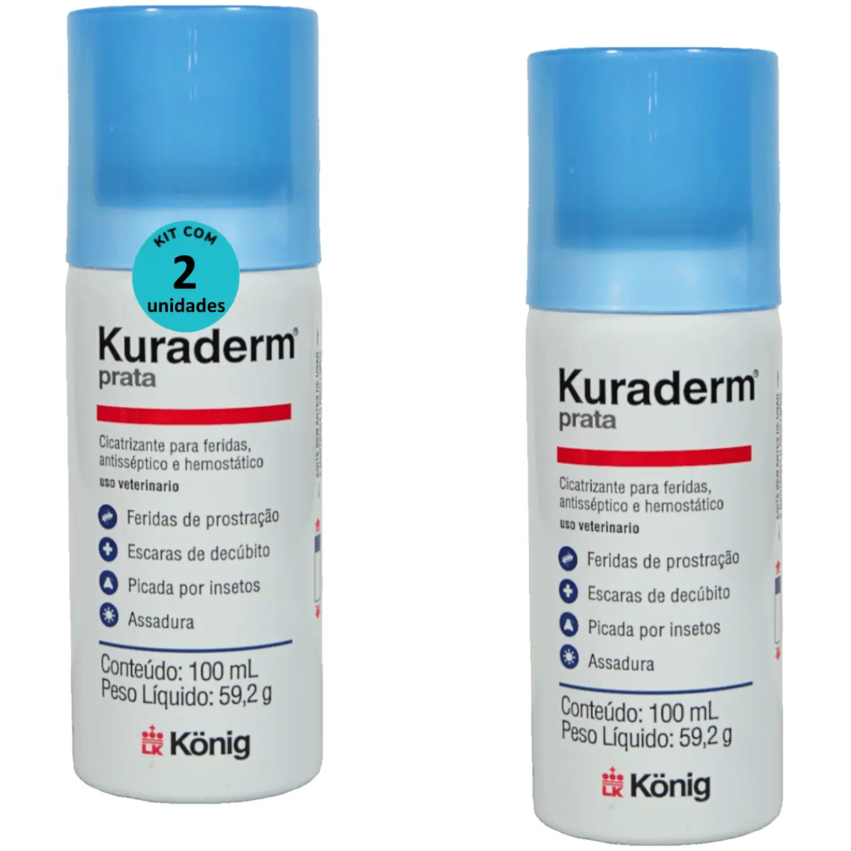Kuraderm Prata König 100ml Kit Com 2 unidades