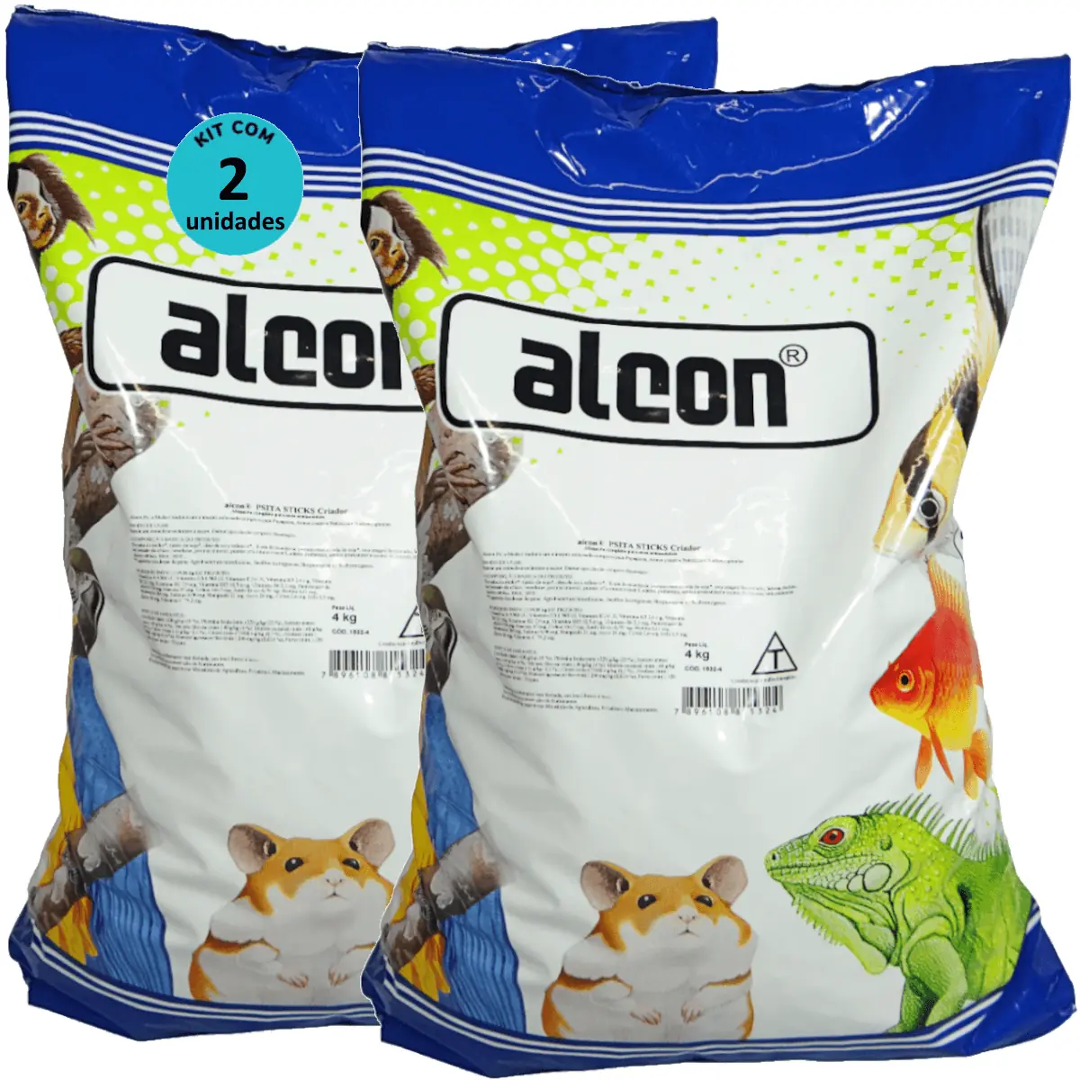 Alcon Psita Sticks Criador 4kg Para Aves Ornamentais Kit Com 2