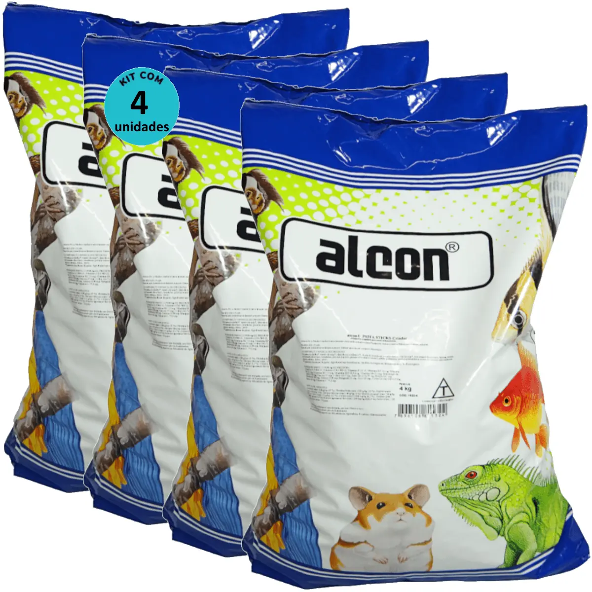 Alcon Psita Sticks Criador 4kg Para Aves Ornamentais Kit Com 4