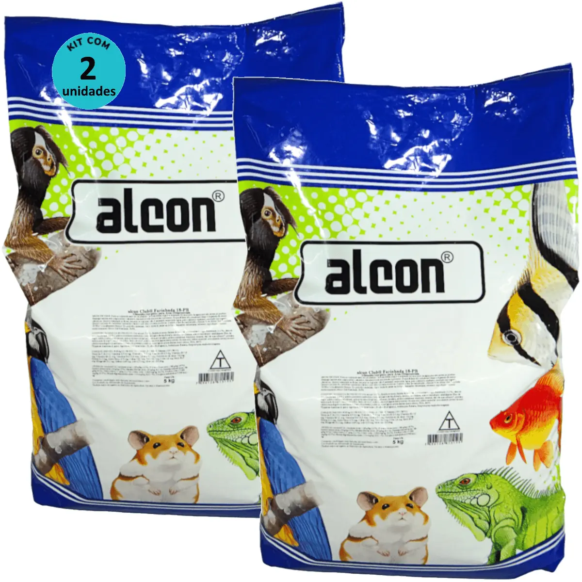 Alcon Club Farinhada 18-PB 5Kg Para Aves Ornamentais Kit Com 2