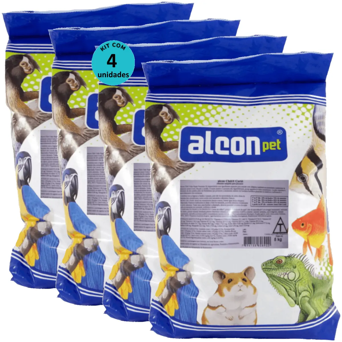 Alcon Club Curió Bicudo Azulão 5kg Kit Com 4 Unidades