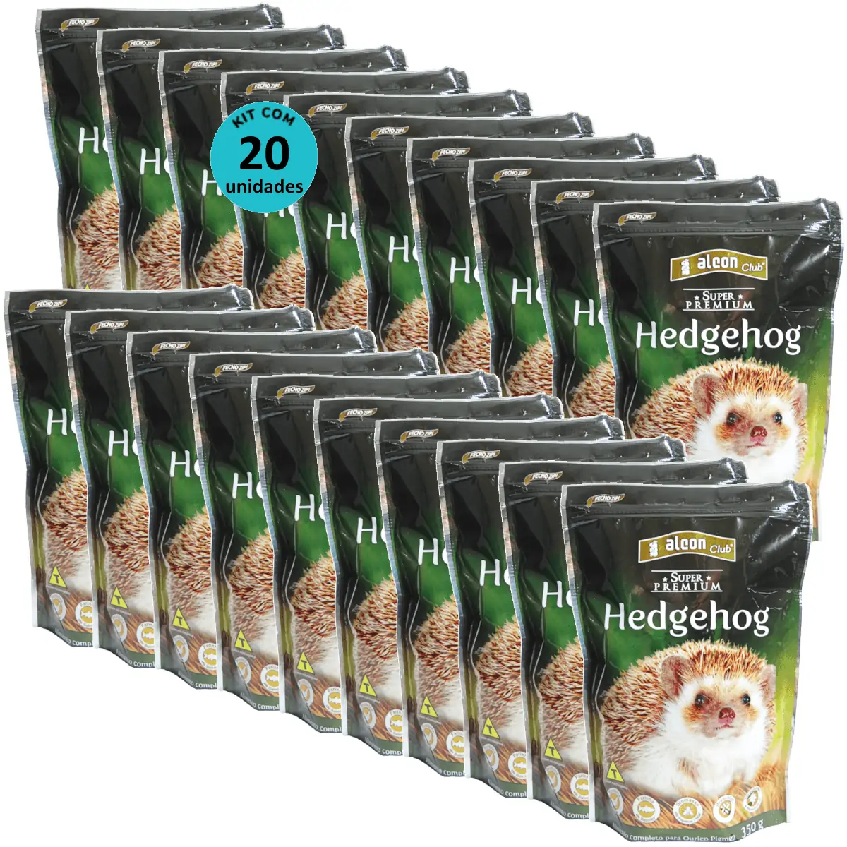 Alcon Club Hedgehog 350g Super Premium Para Ouriço Pigmeu Kit com 20 Unidades