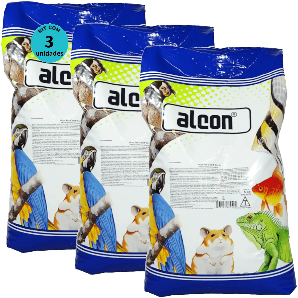 Alcon Eco Club Curió 5kg Kit Com 3