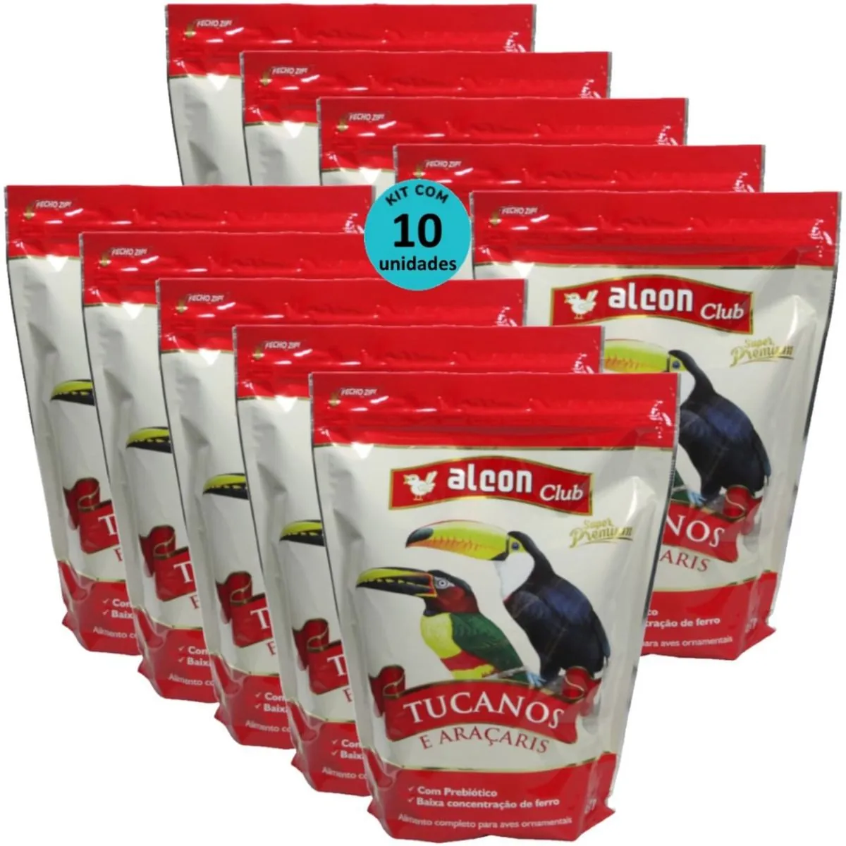 ALCON CLUB TUCANOS E ARAÇARIS 450G SUPER PREMIUM KIT COM 10